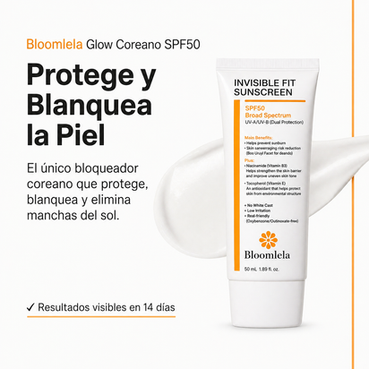 Bloqueador Glow Coreano SPF50