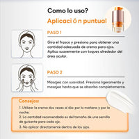 Crema reparadora antienvejecimiento para el contorno de ojos con péptidos – Elimina Bolsas y Ojeras